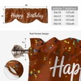 thumbnail image 6 of Happy Birthday Tie Up Valance Curtains for Windows, Kitchen Curtains Window Treatments, Brown Modern Abstract Art Short Window Shades Valances for Bedroom Bathroom Cafe 42"x18", 6 of 8