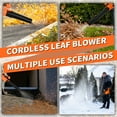 thumbnail image 6 of 21V Cordless Leaf Blower, 150MPH 500CFM - Lightweight, Rechargeable Battery & Charger, Powerful for Lawn Care, Yard Cleaning, Snow Blowing - Durable, US Plug, 6 of 11