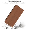 thumbnail image 6 of SaniMore for iPhone 15 Plus (6.7" 2023) Case, Hand Lanyard, Wallet Cover [Card Slots Cash Pocket] Kickstand Shockproof TPU PU Leather Folio Magnetic Drop-proof Full Protective Business Shell, Brown, 6 of 11