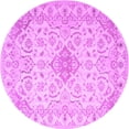 thumbnail image 1 of Ahgly Company Indoor Round Abstract Purple Contemporary Area Rugs, 5' Round, 1 of 4