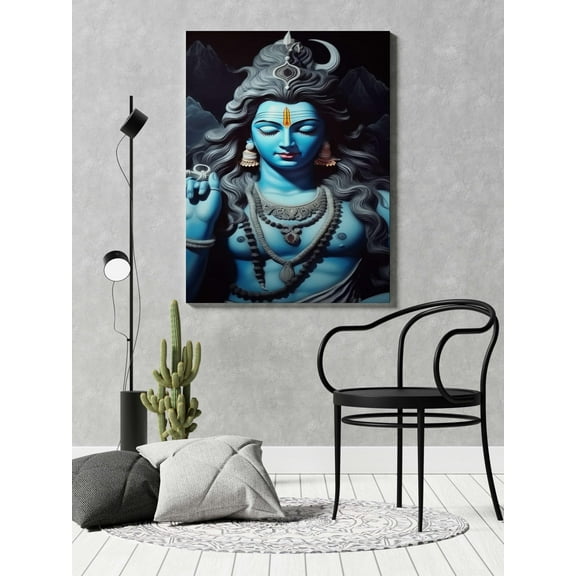 Rivaaz Craft Shiva Wall Painting for Wall Decoration Canvas Wall Painting for Home Decor, Living Room, Bedroom, Office Hotel (22x34 inch CH-SV2)