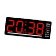 thumbnail image 4 of Reloj digital de regalo con fecha, día de la semana, fácil de leer, con 2 alarmas, reloj de pared Número rojo, 4 of 9