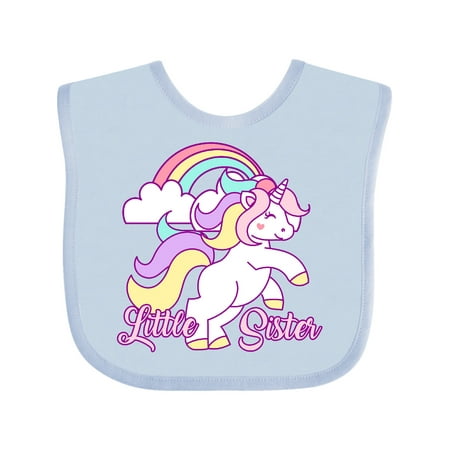 

Inktastic Little Sister Unicorn Gift Baby Girl Bib