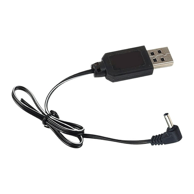 Rvidsgi RC Car Charging Cable with Indicator Light 3.5mm Jack Plug And Play Overcharge Protection Safe Charging 3.7V Electric Remote Control Car USB Power Cable Toy Accessories