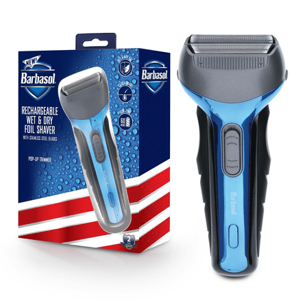 Barbasol Men's Rechargeable Wet/Dry Foil Shaver with Pop-up Trimmer