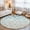 Blue, Teal, White, variant on Round Rugs 3Ft, Green Blue Geometric Round Area Rug Washable Indoor Throw Carpet, Modern Abstract Ombre Small Non Slip Circle Rug for Bedroom Living Room Home Decor Aesthetic