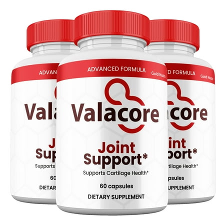 Valacore Joint Support Capsules,, Vala core Maximum Strength Joint Support Supplement All-Natural Pills, 30 Day Supply  per Bottle(3 Pack)