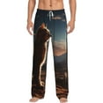 thumbnail image 2 of Picia Pyramid Desert Cat Mens Soft Woven Cotton Elastic Waistband Sleep Pajama Pant Lounge Sleep Pant With Pockets And Drawstring-Medium, 2 of 9