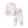 thumbnail image 2 of Kll Cute Pigs Sleepwear Mens Flannel Pajamas,Long Cotton Pj Set, 2 of 9
