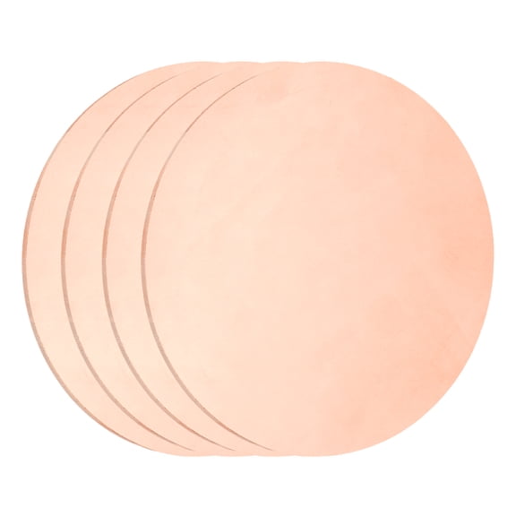 Uxcell 4Pcs Pure Copper Round Plate, 0.02"(0.5mm) Thick 2"(50.8mm) Dia C1100 Copper Round Disc Metal Cut Material for Crafts DIY Electrical Repair Industrial