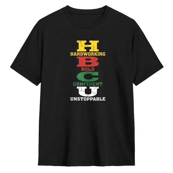 HBCU Unstoppable Cool Graphic Tee for Men and Women, Funny Gift Cotton Short Sleeves T-Shirt