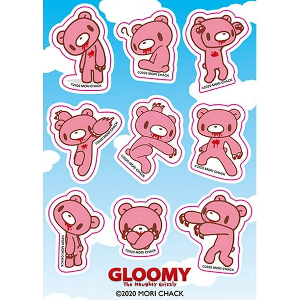 Gloomy Bear And Gloomy Gloomy Bear Sticker Set 5 X7 Walmart Com