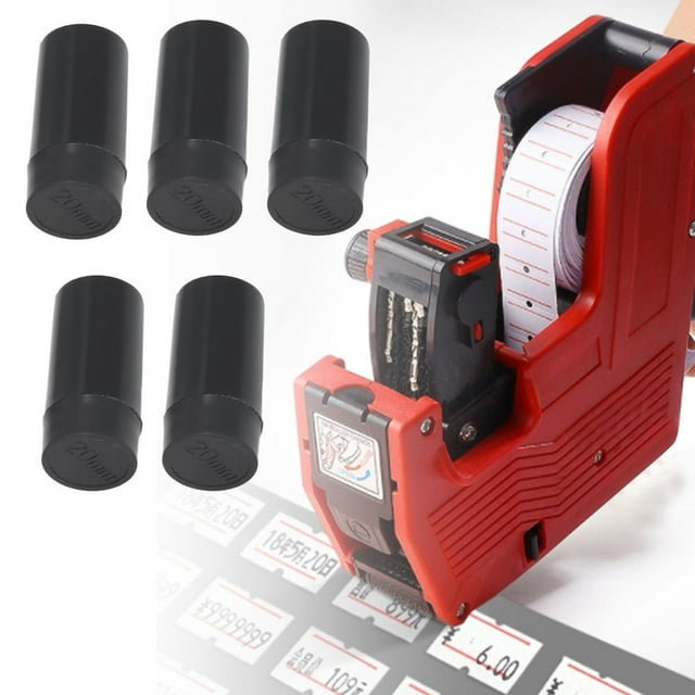 MesaSe Ink Refill Roll Kit for MX5500 Labeler 20mm Sponge Length 5pc Set Easy Installation Clear Printing Ink Refill Kit