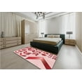 thumbnail image 4 of Ahgly Company Indoor Square Patterned Grapefruit Red Area Rugs, 8' Square, 4 of 6