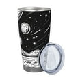 thumbnail image 2 of Fotbe Cosmic Landscape Celestial Art Pattern 20 oz Tumbler Stainless Steel Vacuum Insulated Coffee Ice Cup Double Wall Travel Flask Leak-proof Coffee Cup-Straw Three-piece Set, 2 of 8