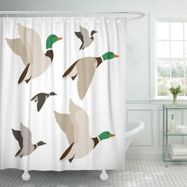 KSADK Cartoon of Flying Wild Ducks Hunting Mallard Hunter Goose Animal