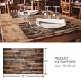 thumbnail image 3 of Placemats Set of 6, Western Barn Door Woven Placemat, Linen Place Mats for Kitchen/Dining Tables, Vintage Farmhouses Wooden Door Brown Washable Table Mats for Party, 3 of 8