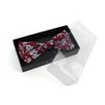 thumbnail image 6 of Urban-Peacock Men's Cotton Banded Bow Tie with Gift Box - Floral Wedding - Burgundy Small Print, 6 of 6