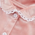 thumbnail image 6 of GYRATEDREAM 0-5 Years Toddler Baby Girl Two Piece Pajamas Set Long Sleeve Ruffle Button Down Satin Pajamas Top Pants Sleepwear Clothes, 6 of 9