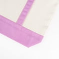 thumbnail image 4 of Muka Canvas Tote Bags with an External Pocket, Top Zipper Closure Reusable Grocery Shopping Bag-Natural / Pink, 4 of 7