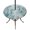 Teal Blue, variant on Round Outdoor Tablecloth with Umbrella Hole and Zipper, Nautical Anchor Tablecloth with Elastic Waterproof, Coastal Ocean Coral Eucalyptus Leaves Patio Table Covers for 36" - 44" Picnic Pool Tables