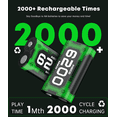 thumbnail image 5 of Beboncool 2*6200mAh Rechargeable Battery Pack Compatible with Xbox One/Series X/S/Elite, 5 of 9