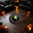 thumbnail image 3 of 3D Halloween Rug, Novelty Ghost Skeleton 3D Optical Illusion Rugs | Quilted Round Mat with Spooky Depth Design Soft & Durable Fabric Non-, 3 of 5