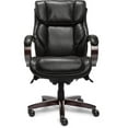 thumbnail image 3 of Scranton & Co Modern 44.25" Faux Leather & Wood Executive Office Chair in Black, 3 of 14