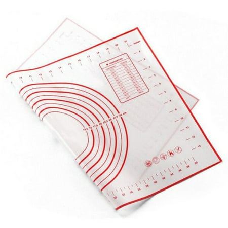 

Zhaomeidaxi Silicone Pastry Mat Non Slip with Measurement Non Stick Large and Thick for Fondant Rolling Dough Pie Crust Pizza and Cookies Easy Clean Kneading Matts