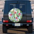 thumbnail image 5 of Kll Flowers And Cactus Tire Cover,Universal Wheel Tire Cover For Trailer, Rv, Suv, Truck,Camper And Many Vehicle,(14 Inch), 5 of 8