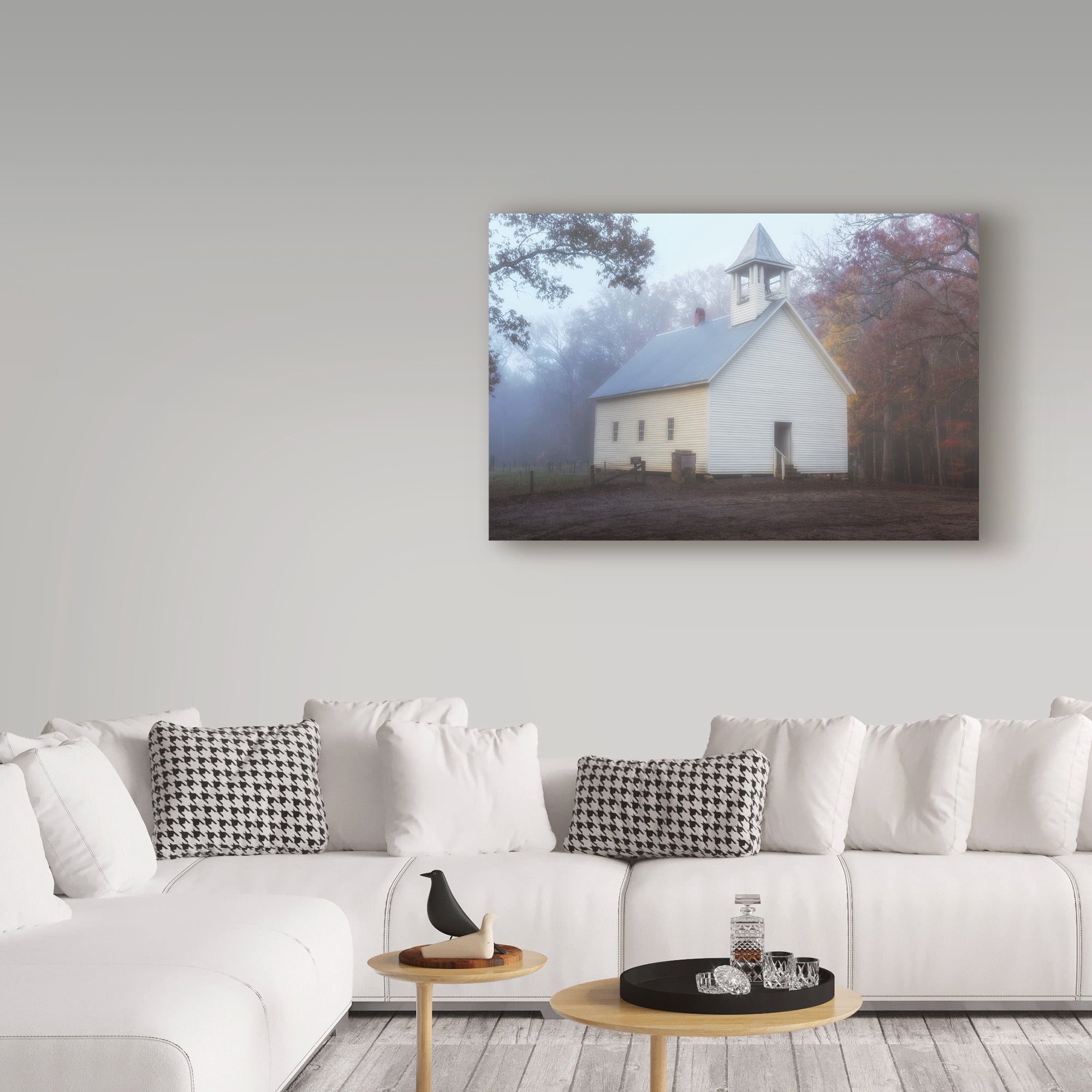 Trademark Fine Art 'Primitive Baptist Church Fog' Canvas Art by Galloimages Online