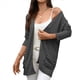 thumbnail image 1 of Suéter de Punto con Capucha y Mangas Largas Abiertas para Mujer 2025, Prenda Exterior Tipo Cárdigan Gris Oscuro L, 1 of 10