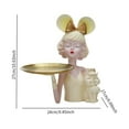 thumbnail image 4 of Reloj de pared,Reloj de pared con pájaro cantor Relojes de pared con pájaros,Estatua con bandeja para guardar llaves,Estatua de niña con bandeja para guardar llaves coleccionable,Escultura, 4 of 8