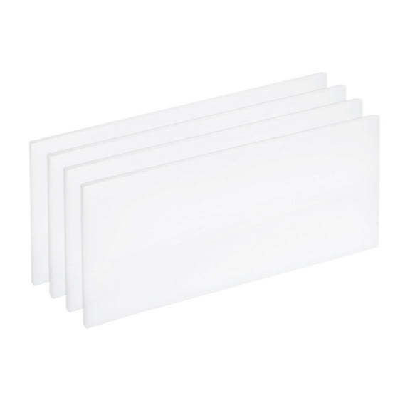 Uxcell 4PCS HDPE Plastic Sheet 3/4" Thick, 4" x 12" High Density Polyethylene