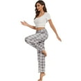 thumbnail image 5 of iniber Womens Pajama Pants with Pockets, Soft Drawstring Lounge Pants Pjs Sleep Bottoms(Plaid 09, Small), 5 of 6