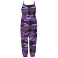 thumbnail image 4 of BONIXOOM Children'S Clothing Set Little Girls Clothing Set Outfit Fashion Spring Crew Neck Pull-On Printed Sleeveless Jumpsuit Purple 110, 4 of 5