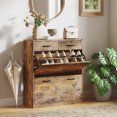 thumbnail image 2 of HOMCOM Armoire d'Entrée avec 2 Tiroirs Basculants pour 12 Paires de Chaussures Brun, 2 of 10
