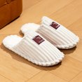 thumbnail image 2 of Gubotare Slip On Slippers for Women Women's Plush Scuff Slippers Size 6 (Beige,6), 2 of 6