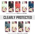 thumbnail image 3 of iPhone 12 Case, iPhone 12 Pro Case, Clear Cute Floral Design Hard Back Soft Flexible Bumper Shockproof Slim Purple Vintage Flowers Women Girls Hybrid Protective Cover(Bouquet 12/12Pro), 3 of 12