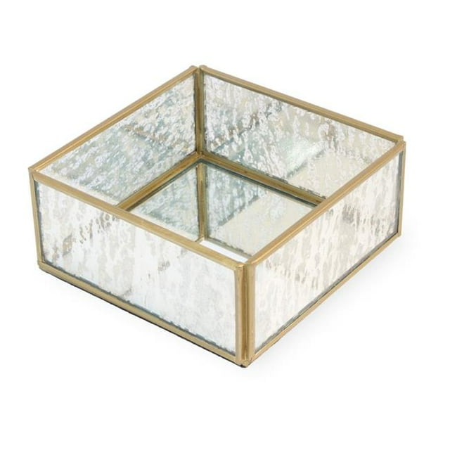 Boston International CAD20112 Verre Mercure Cocktail Serviette Caddy&44; Or