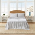 thumbnail image 3 of Coastal Living 4-Piece Grey Print Soft Brushed Microfiber Luxury Cooling Sheet Set, King, 3 of 11