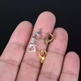 thumbnail image 3 of U8MO 30pcs 8x12mm Gold Silver Metal Heart Lobster Claw Clasp Hooks for Jewelry Making-Silver, 3 of 7