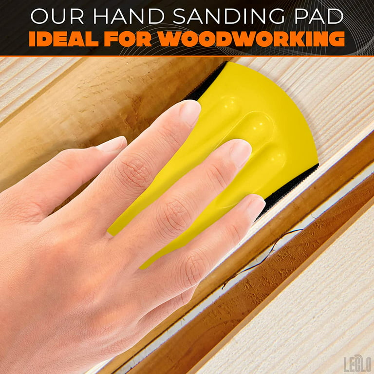 2Pcs Hand Sanding Blocks Auto Body - Mouse Sandpaper Woodworking Hand Tools  - Hook and Loop Hand Sanding Pad Block Furniture Sander Hand Tool -  Automotive Sanding Pads Craft Sanding Block 5 Inch 