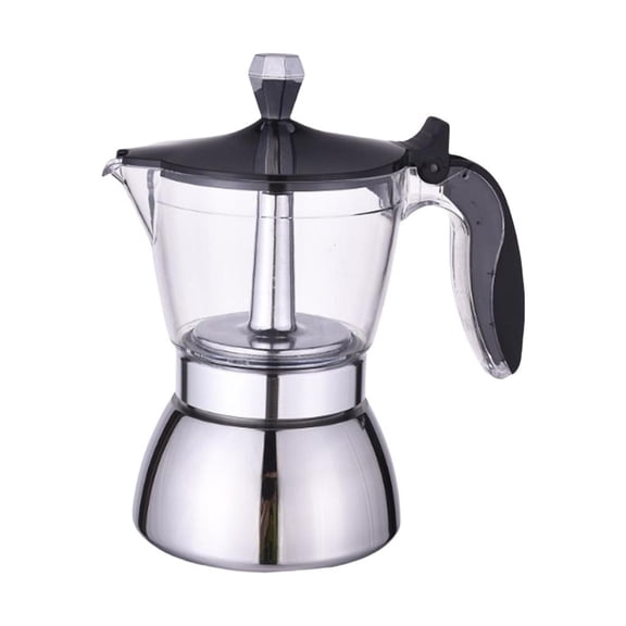 AOOOWER Sturdy Stainless Steel Coffee Coffee Pots With Glass Covers Suitable For Family Use Or Office Setting