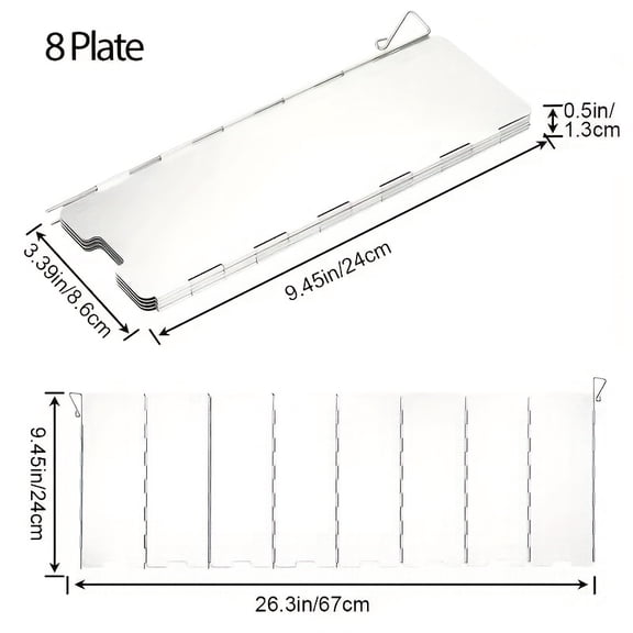 Portable Folding Metal Wind Shield for Outdoor Cooking - Adjustable Angle for Camping, Picnic & Grill