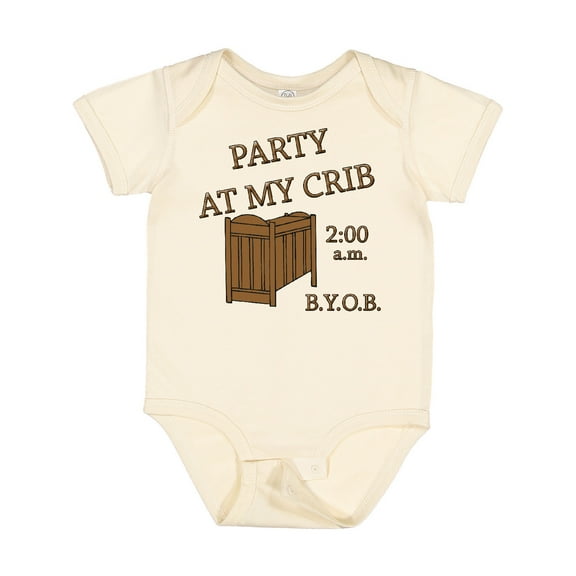 Inktastic Party at My Crib Boys or Girls Baby Bodysuit