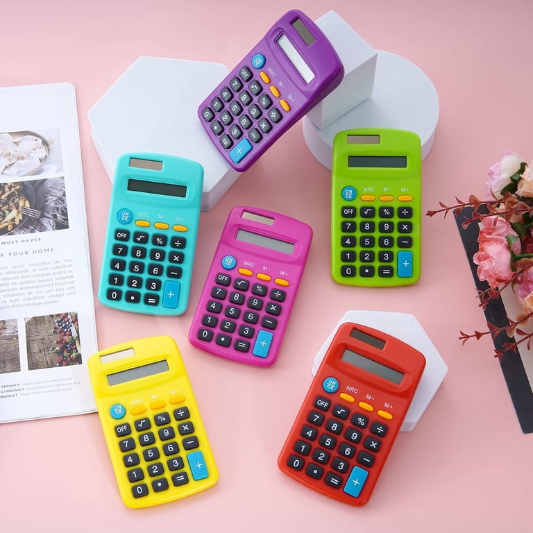 Calculator Pack Mini Calculator 18 Pack Pocket Calculators – 8-Digit Solar & Battery ...