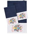 thumbnail image 2 of Linum Home Textiles 3-Pieces Tropical Fish Turkish Cotton Bath Towel / Hand Towels, 27" x 54", Blue, 2 of 3
