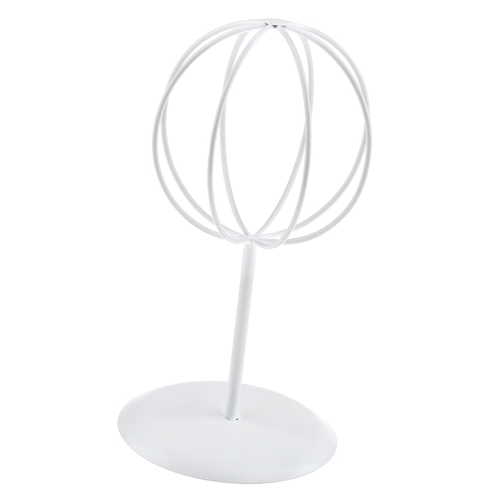 Free Standing Metal Hat Rack Holder Storage Display Stand White