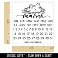 thumbnail image 2 of Farm Fresh Duck Egg Carton Perpetual Calendar Date Gathered Self-Inking Rubber Stamp Ink Stamper - Pink Ink - Small 1 Inch, 2 of 7